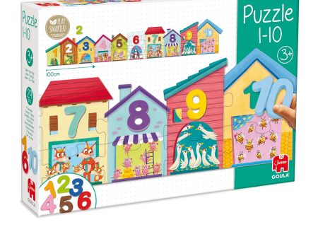 Puzzle Goula 1-10 educativo para niños a partir de 3 años Embalaje Deteriorado Sale