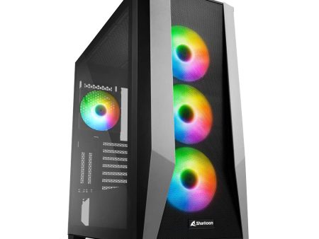 Sharkoon TG7M RGB - Caja de Ordenador, PC Gaming, Torre E-ATX, Negro Embalaje Deteriorado on Sale