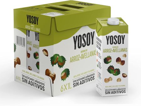 Yosoy - Bebida de Arroz con Avellanas - Caja de 6 x 1L Embalaje Deteriorado (Cad: 15 09 2024) For Cheap