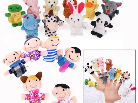 Xrten 9Pcs Marionetas de Dedo Animales y Familiares, Marionetas de Mano Baby Story Time Props, Juguetes Pequeños de Mano Interesante para Niños Regalo de Cumpleaños Embalaje Deteriorado For Sale